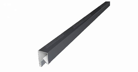 Планка П-образная заборная 20 Grand Line (Гранд Лайн), Pe 0.45, цвет RAL 9006 (серый)