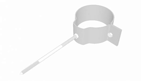 Охват гибкий со шпилькой саморезом D216 мм промышленный, Zn + порошк.покраска, цвет RAL 9003 (сигнально-белый)