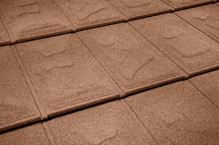 Композитная черепица Метротайл (Metrotile) серия I-Slate, цвет терракот, 1340х430 мм