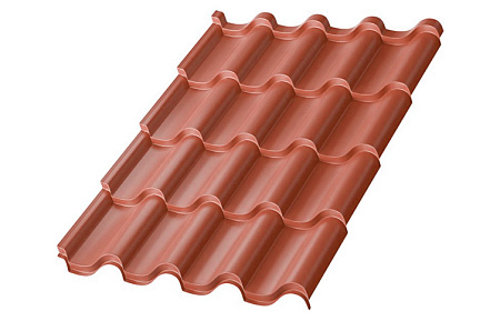 Металлочерепица Металл Профиль Монтерроса, PURMAN 0.5, медный металлик Argillite