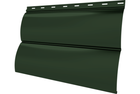 Металлический сайдинг Гранд Лайн / Grand Line профиль Блок-хаус новый, Сатин 0,5 матовый ТХ с пленкой, RAL 6020 хромовая зелень