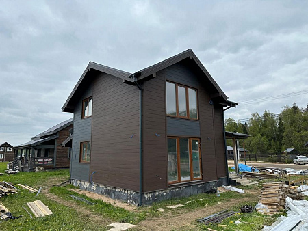 Фиброцементный сайдинг FCSPRO Вуд Клик, 3000x190x10 мм, F21 (Коричневая глина)