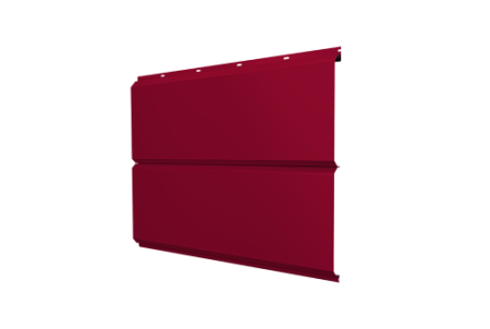 Металлический сайдинг Гранд Лайн / Grand Line профиль ЭкоБрус новый, PE 0,45 с пленкой, RAL 3003 рубиново-красный