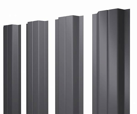 Штакетник металлический Grand Line (Гранд Лайн), П-образный с прямым резом, Satin 0.5, цвет RAL 7004 (серый) Штакетник металлический Grand Line (Гранд Лайн), П-образный с прямым резом, Satin 0.5, цвет RAL 7004 (серый)