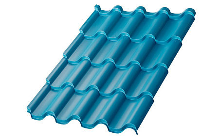 Металлочерепица Металл Профиль Монтерроса, PURETAN 0.5, синий RR35 Металлочерепица Металл Профиль Монтерроса, PURETAN 0.5, синий RR35