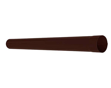 Труба водосточная D100 Aquasystem Pural, 1 м, RAL 8017 коричневый