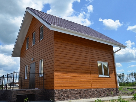 Металлический сайдинг Гранд Лайн / Grand Line профиль ЭкоБрус, PE 0.45, цвет Ral 1015 (св. слоновая кость)