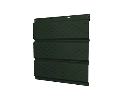 Софит металлический с полной перфорацией Grand Line / Гранд Лайн, GreenCoat Pural Matt 0.5, цвет RR 11 темно-зеленый (Ral 6020)