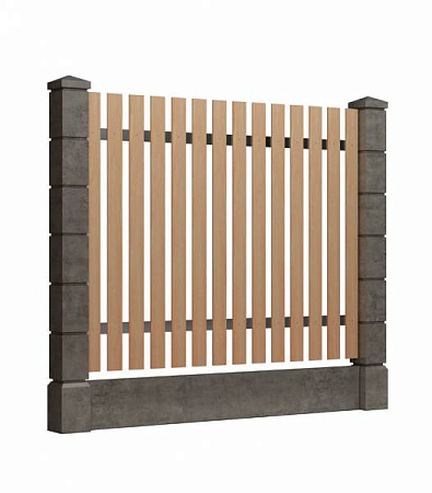 Заборные заполнения Модель 2 GRINDERDECO, ДПК, 3000х2600 мм, песчаник Заборные заполнения Модель 2 GRINDERDECO, ДПК, 3000х2600 мм, песчаник