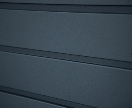 Металлический сайдинг Гранд Лайн / Grand Line профиль Квадро Брус, GreenCoat Pural 0.5, цвет RR 21 светло-серый (RAL 7040)