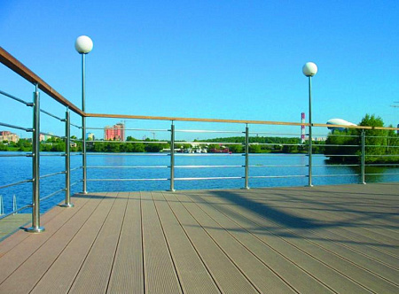 Террасная доска Смарт Terrapol / Террапол ДПК пустотелая c пазом, 3000х130х22 мм, цвет олива