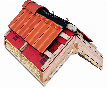 Коньковая лента Eurovent ROLL O, 180 мм x 5 м, RAL 8004 кирпичный