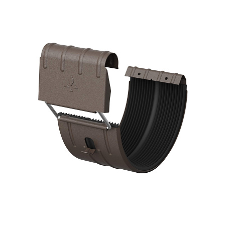Соединитель желоба в комплекте D125/90 PU Aquasystem, RR 32 темно-коричневый