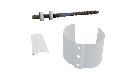 Кронштейн трубы на кирпич 100 мм Гранд Лайн Grand Line PU, цвет Ral 9003 (белый)