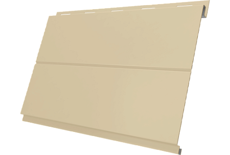 Металлический сайдинг Гранд Лайн / Grand Line профиль Вертикаль line, Сатин 0.5 с пленкой, RAL 1015 (светлая слоновая кость)