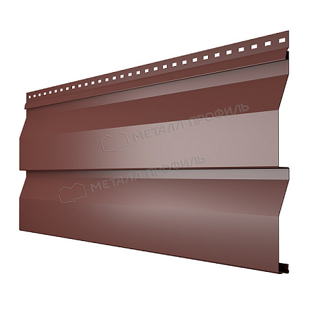 Металлический сайдинг Металл Профиль Корабельная доска, 0.5 PURMAN, RR 32 темно-коричневый