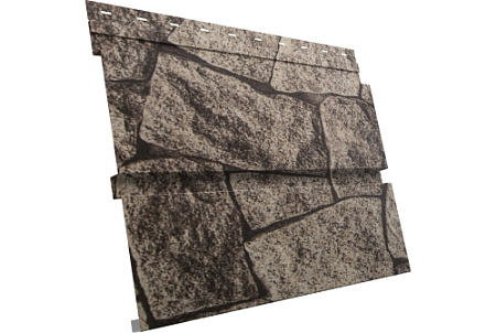 Металлический сайдинг Гранд Лайн / Grand Line профиль Квадро Брус, Принт Элит 0.45 с пленкой, Королевский камень TwinColor