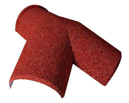 Y-образный тройной конек Gerard 205 (уклон кровли от 30 до 45 градусов, пластик), spanish red (231)