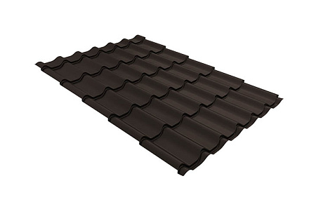Волновой профиль Grand Line Classic, 0,5 GreenCoat Pural BT, Zn 275, RR 32 темно-коричневый (RAL 8019 серо-коричневый)