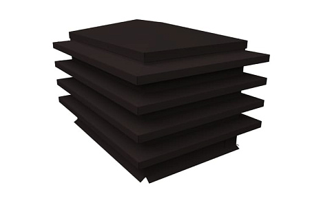 Дымник на трубу (колпак) елка Grand Line 2200х740 мм, 0.5 GreenCoat Pural Matt, RR 33 черный (RAL 9005)