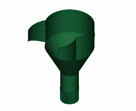 Воронка открытая D100 мм, Zn + порошк.покраска, цвет RAL 6005 (зеленый мох)