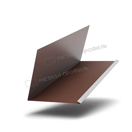 Планка примыкания верхняя к трубе FASTCLICK MattMP 0.5, 250х240х2000 RAL 8017 коричневый Планка примыкания верхняя к трубе FASTCLICK MattMP 0.5, 250х240х2000 RAL 8017 коричневый