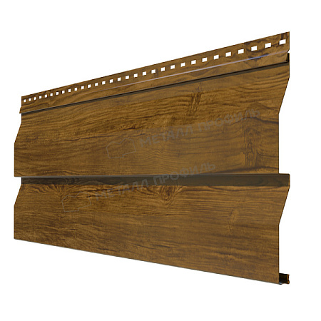 Металлический сайдинг Металл Профиль Корабельная доска, 0.5 ECOSTEEL, золотой дуб