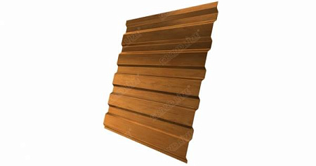 Профнастил С20А Гранд Лайн / Grand Line 0.45 Print premium Zn 140, цвет Golden Wood (Золотой дуб)