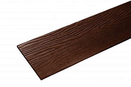 Фиброцементная фасадная доска Фибратек Сибирская лиственница, 3000х190х8 мм, шоколад