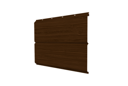 Металлический сайдинг Гранд Лайн / Grand Line профиль ЭкоБрус новый, Принт Элит 0,45, Шоколадное дерево TwinColor