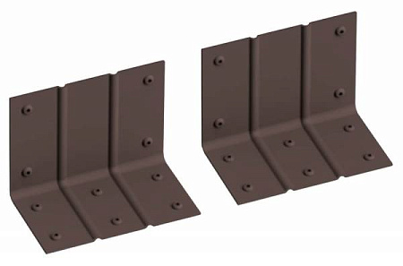 Наружный усилитель для столба GRINDERDECO, 120х120 мм, алюминий, венге Наружный усилитель для столба GRINDERDECO, 120х120 мм, алюминий, венге