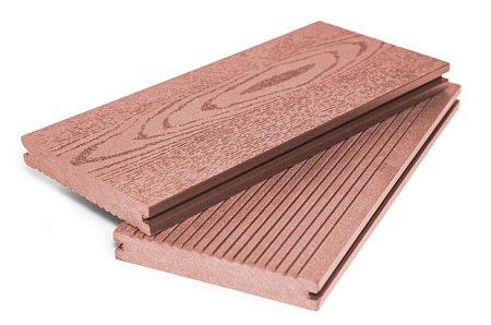 Террасная доска Grand Line массив, 4000x140x22 мм, терракот