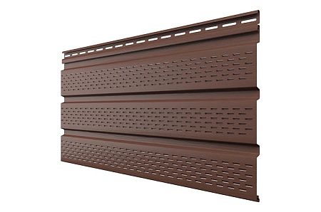 Софит Технониколь, полностью перфорированный, 3 м, каштан