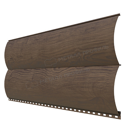 Металлический сайдинг Металл Профиль Woodstock Гладкий, 0.5 ECOSTEEL, мореный дуб