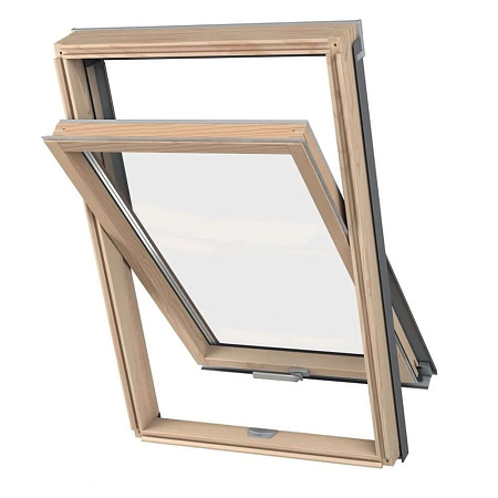 Деревянное двухкамерное мансардное окно триплекс  Dakea ULTIMA KEV B1800 P8A, 94x140