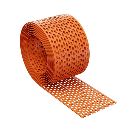 Карнизная сетка Eurovent Eaves Grate, 100 мм x 5 м, RAL 8004 кирпичный
