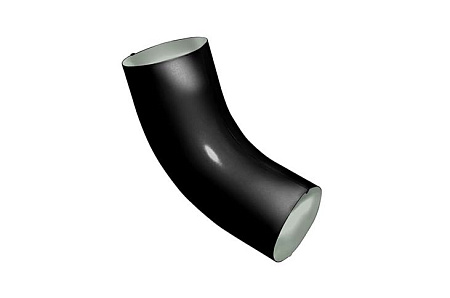 Колено трубы круглое 60° D125/90 Grand Line PE, RAL 9005 черный Колено трубы круглое 60° D125/90 Grand Line PE, RAL 9005 черный