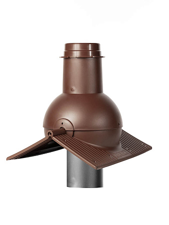 Выход канализации коньковый Krovent Pipe-cone, коричневый