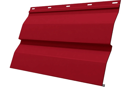 Металлический сайдинг Гранд Лайн / Grand Line профиль Корабельная доска, PE 0.45 с пленкой, Ral 3003 (рубиново-красный)
