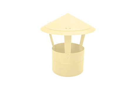 Дымник (колпак) на трубу круглый Grand Line d130, 0.45 Drap, RAL 1014 (слоновая кость)