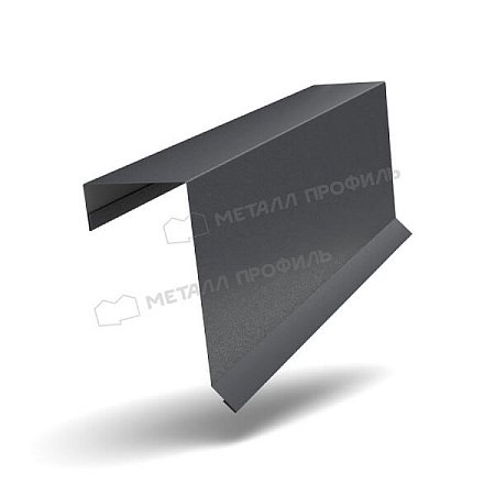 Планка торцевая кровельная FASTCLICK PURMAN 0.5, 65х130х2000 RAL 7024 темно-серый