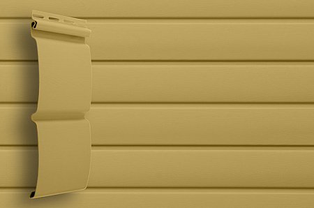 Сайдинг Grand Line Classic Color Plus виниловый, Блок-хаус D4,8 GL, 3.00*0.244 м, карамельный