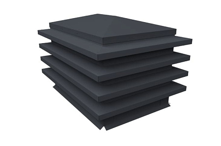 Дымник на трубу (колпак) елка Grand Line 520х1300 мм, 0.5 Rooftop Matte, RAL 7024 (мокрый асфальт)