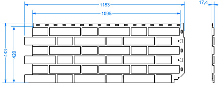 Фасадные панели Docke Premium Flemish, 1095x420 мм, кофейный