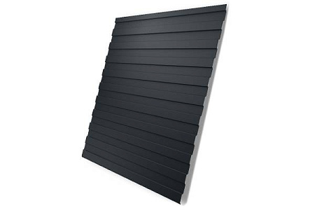 Профнастил С8A Гранд Лайн / Grand Line 0.5 Satin Zn 140, цвет RAL 7016 (антрацитово-серый)