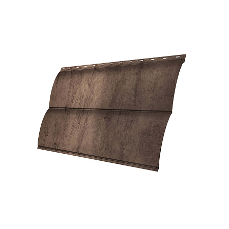 Металлический сайдинг Гранд Лайн / Grand Line профиль Блок-хаус новый, Принт Элит с пленкой, 0.45, Беленый дуб TwinColor