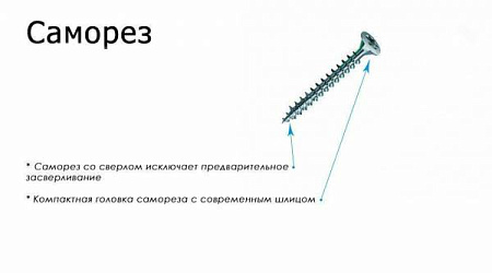 Саморезы Спакс для клипс Terrapol / Террапол, 3.5х25 мм, упаковка 200 шт.