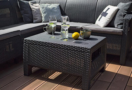 Угловой диван Corfu Relax set Allibert (Аллиберт), цвет коричневый Угловой диван Corfu Relax set Allibert (Аллиберт), цвет коричневый