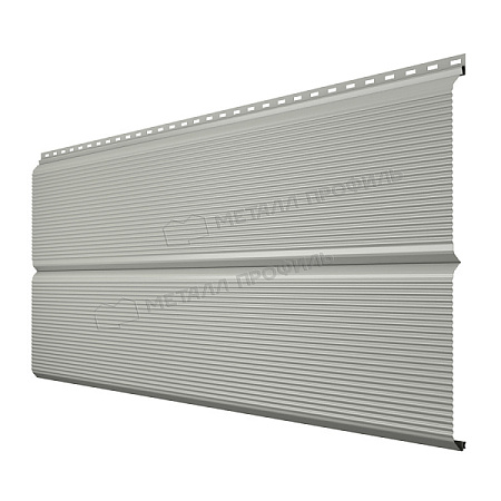 Металлический сайдинг Металл Профиль L брус XL Волна, 0.45 PE, RAL 9002 серо-белый Металлический сайдинг Металл Профиль L брус XL Волна, 0.45 PE, RAL 9002 серо-белый