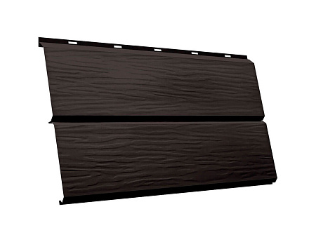 Металлический сайдинг Гранд Лайн / Grand Line профиль ЭкоБрус новый 3D, Drap ТХ 0.45 с пленкой, RR 32 темно-коричневый